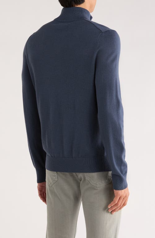 Nordstrom Cashmere Quarter Zip Pullover Sweater In Blue