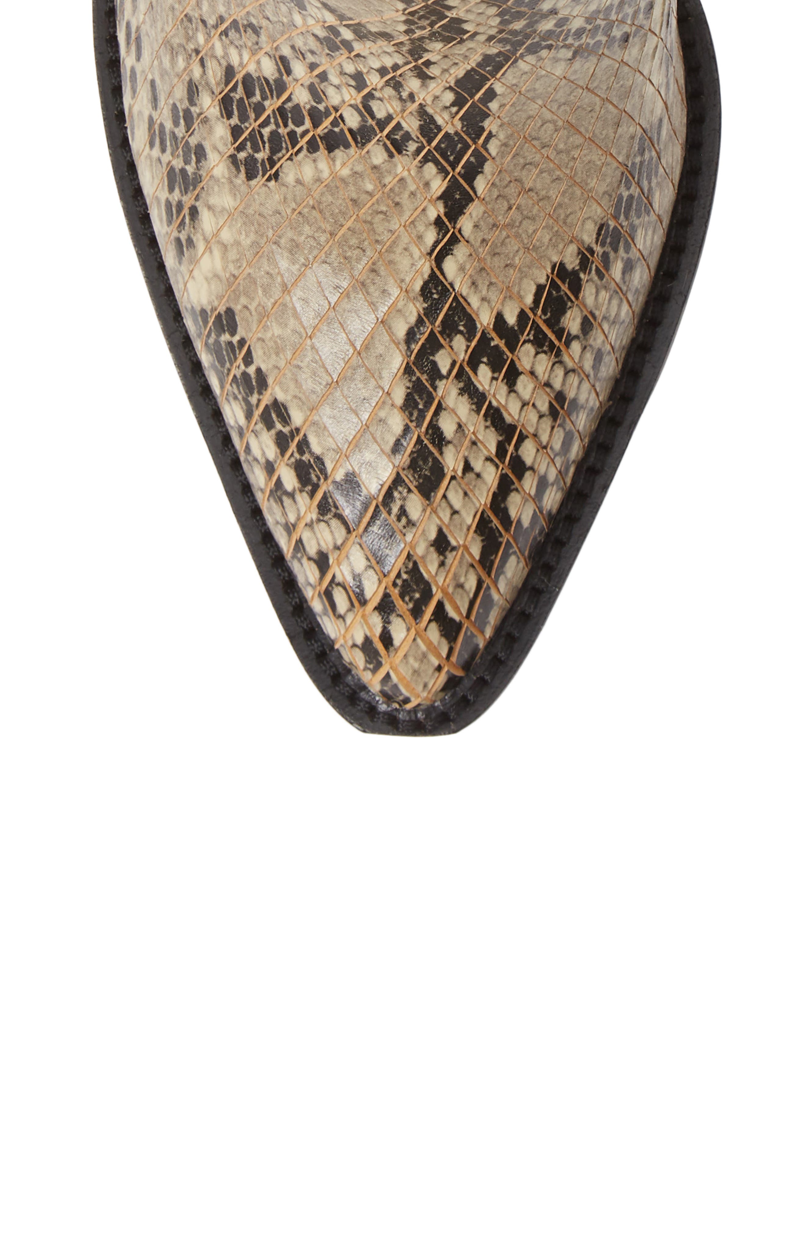 West Bootie, Alternate, color, SNAKE PRINT LEATHER