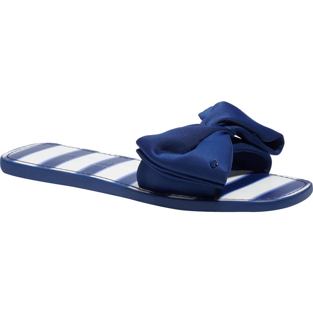 Shop Kate Spade New York Bikini Slide Sandal In Awning Stripe/outer Space