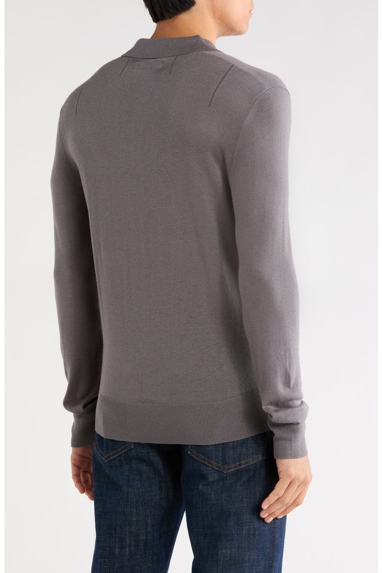 Nomo Long Sleeve Polo, Alternate, color, ASHER GREY