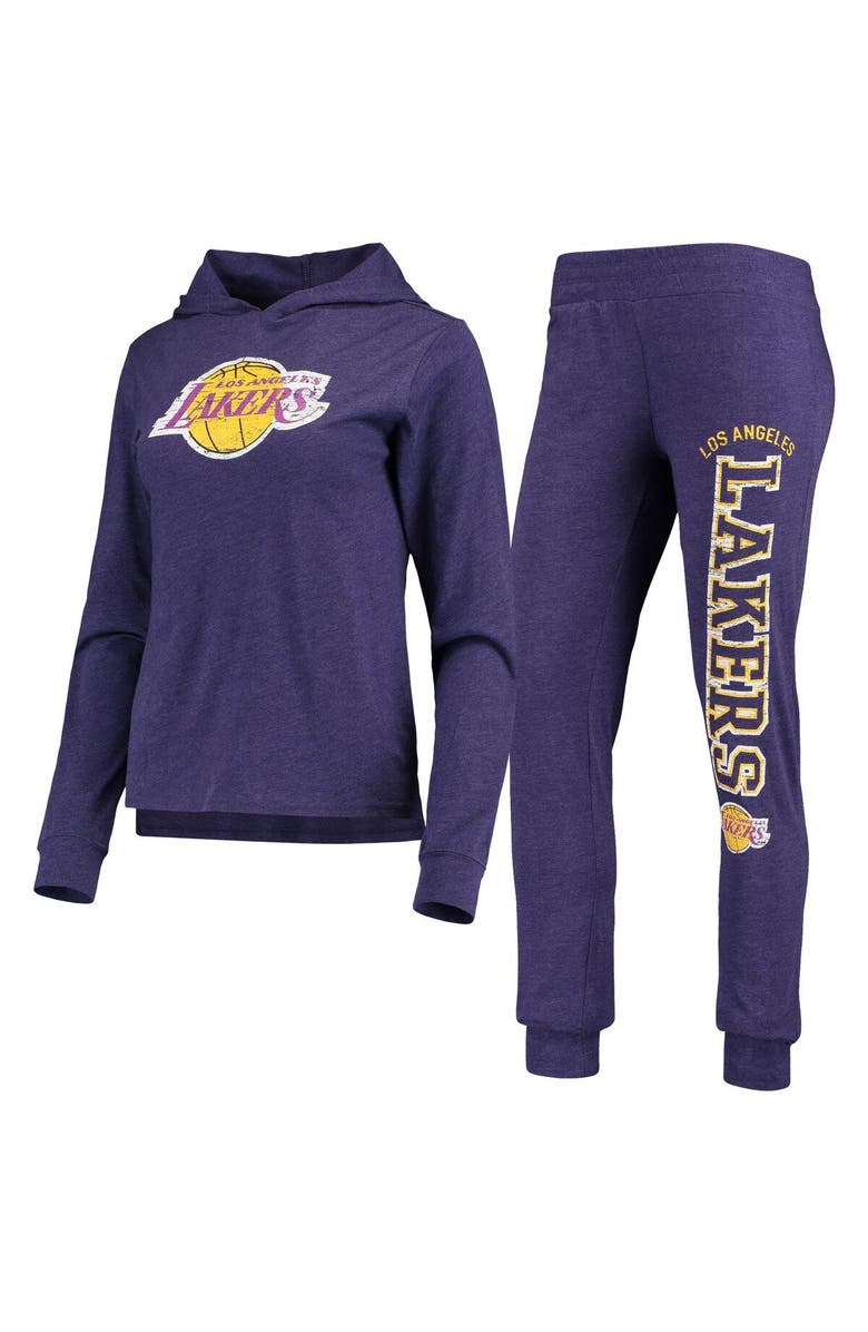 CONCEPTS SPORT Women's Concepts Sport Purple Los Angeles Lakers Hoodie & Pants Sleep Set, Main, color, Purple