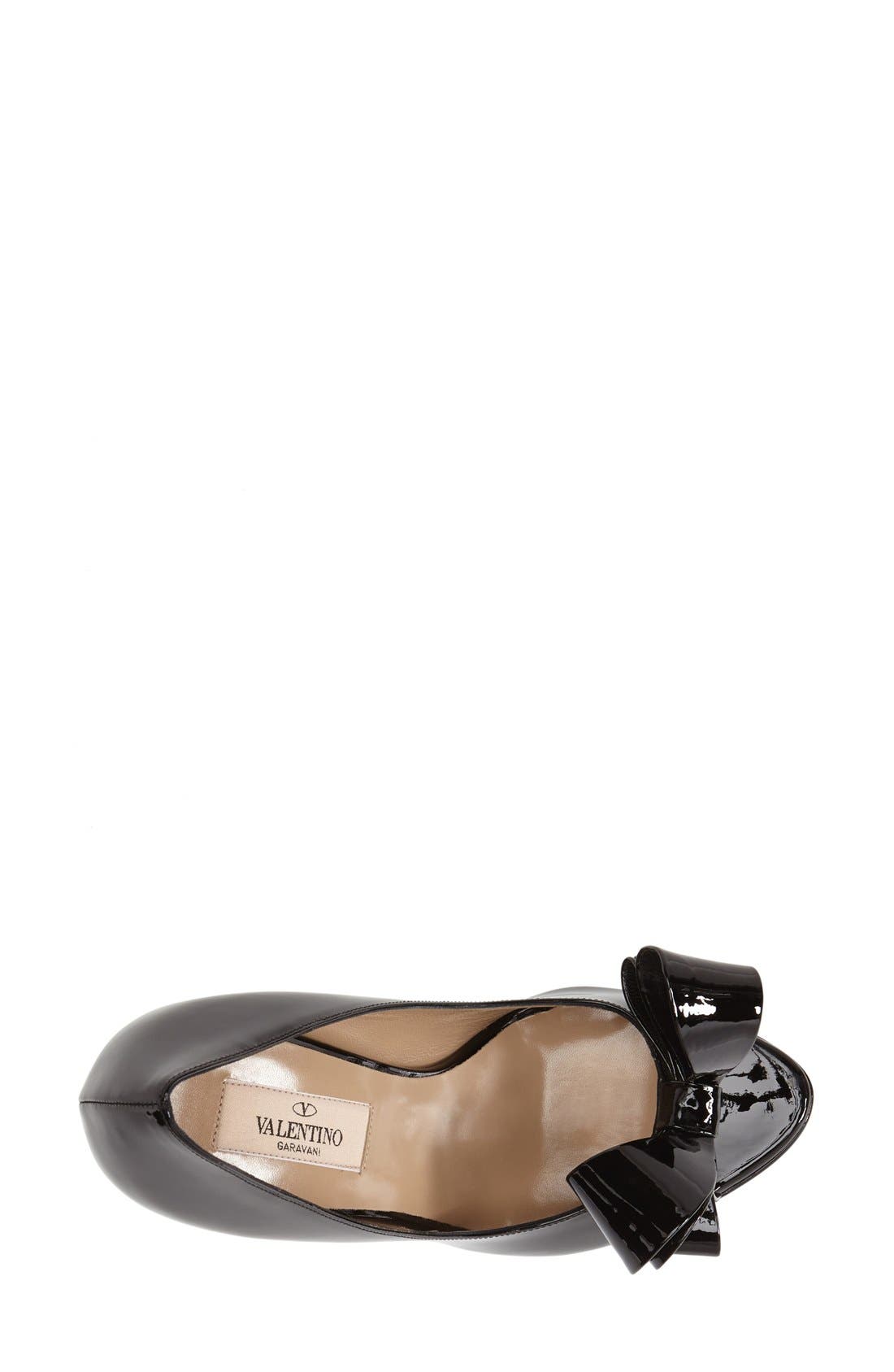 Couture Bow Platform Pump, Alternate, color, BLACK