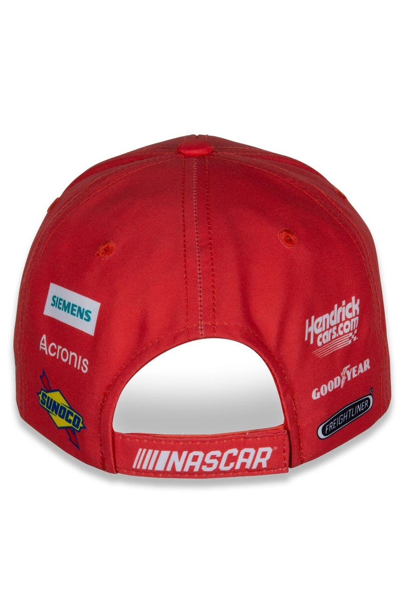 HENDRICK MOTORSPORTS TEAM COLLECTION Men's Hendrick Motorsports Team Collection Red Kyle Larson Uniform Adjustable Hat, Alternate, color,