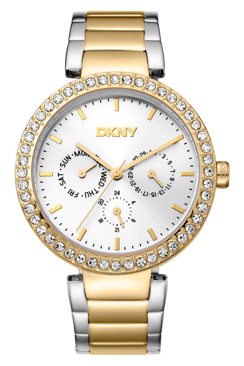 Evening Quartz Bracelet Watch, 40mm, Main, color, TWO TONE SILVER GOLD