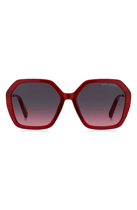 53mm gradient square sunglasses