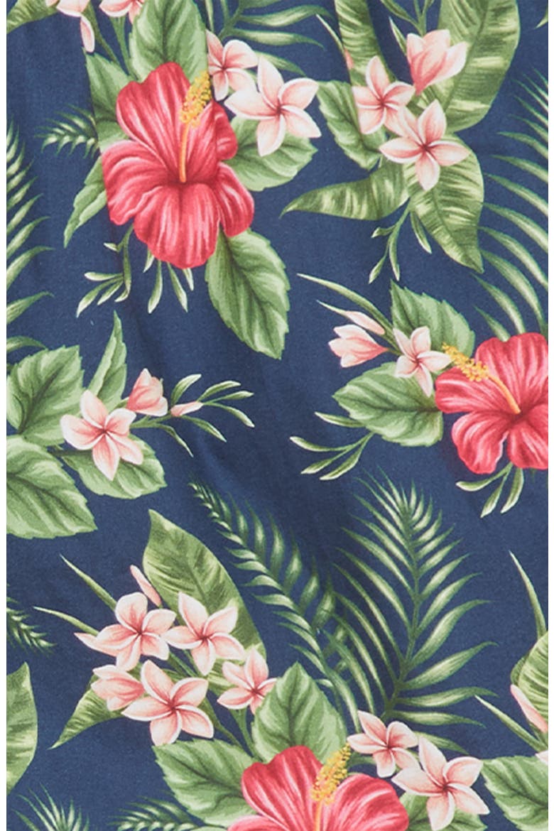 Organic Cotton Oahu Hawaiian Print Boxer Short, Alternate, color, NAVY