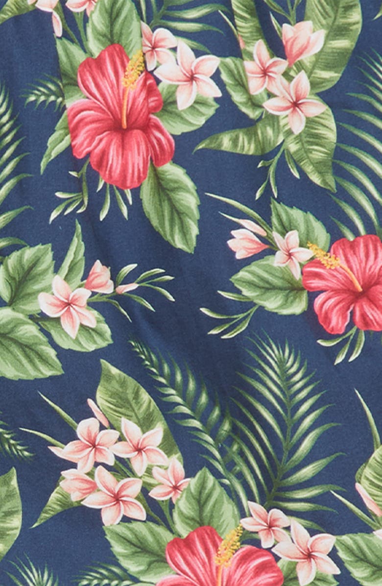 Druthers NYC Organic Cotton Oahu Hawaiian Print Boxer Short, Alternate, color, Navy