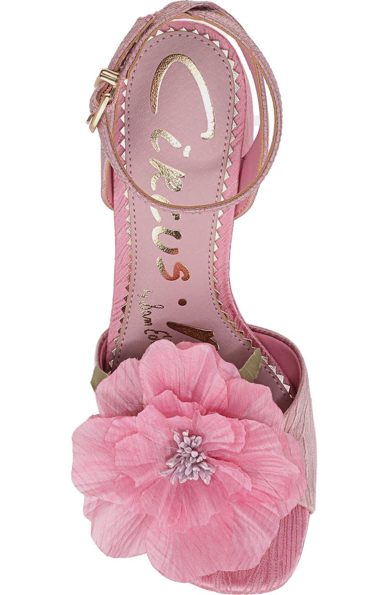 Circus NY by Sam Edelman Aria Flower Ankle Strap Sandal, Alternate, color, Rosette Blush/ Pink Prism