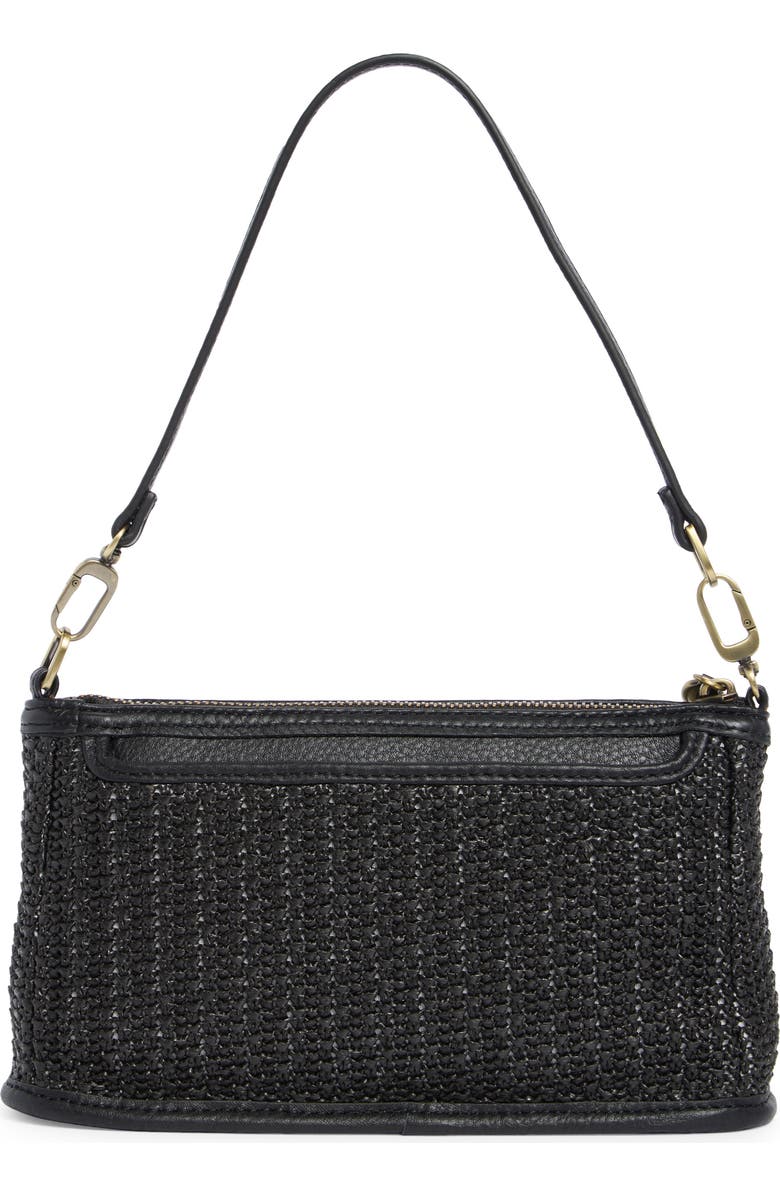 HOBO Cadence Straw Crossbody Bag, Alternate, color, Black