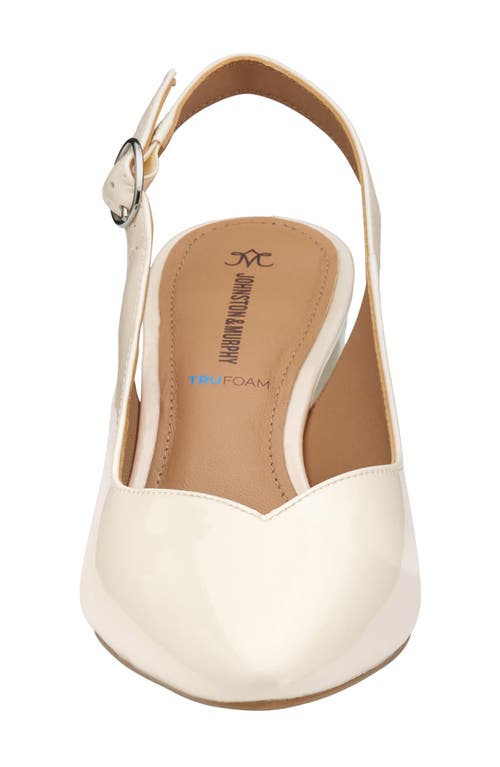Johnston & Murphy Vicki Slingback Pump In Bone Italian Pearlized