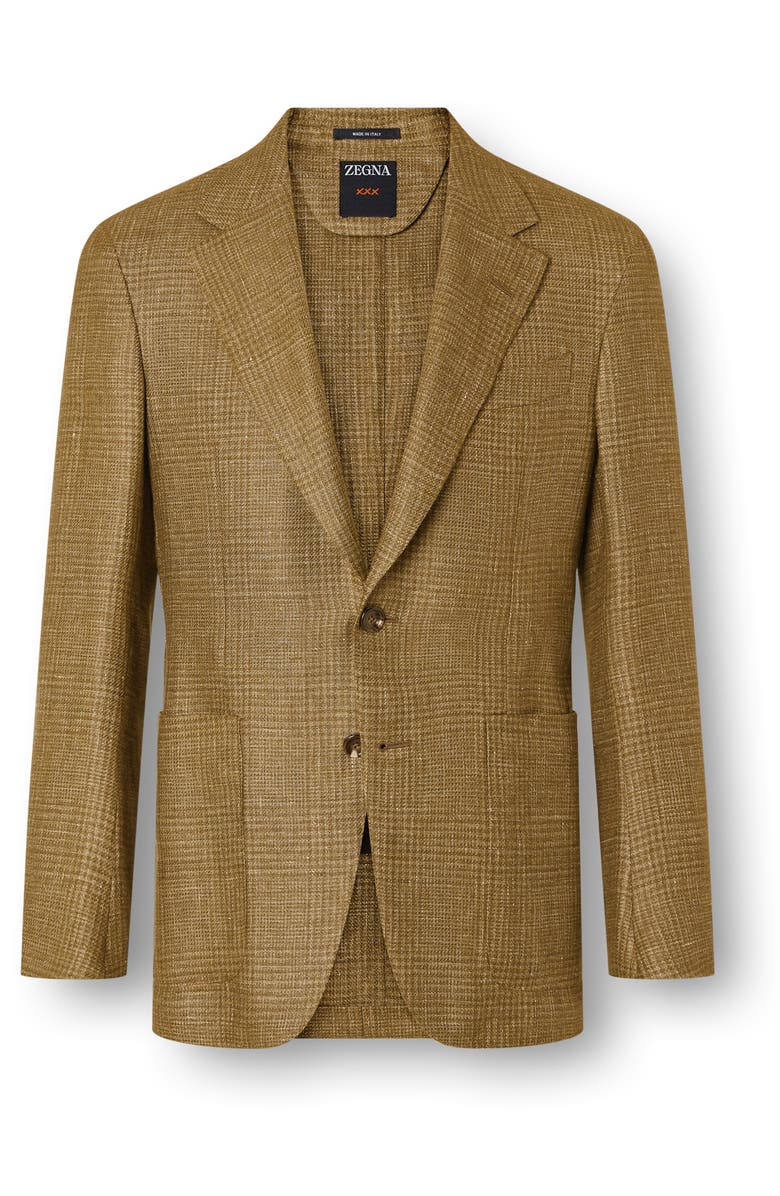 ZEGNA Cashmere, Linen & Silk Sport Coat, Alternate, color, Olive Green