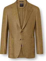ZEGNA Olive Green Cashmere, Linen & Silk Jacket