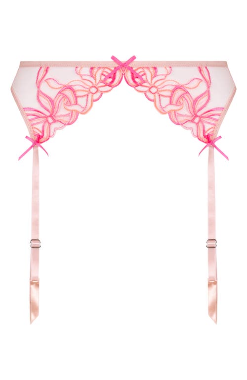 HUNKEMOLLER HUNKEMÖLLER BEAU EMBROIDERED MESH GARTER BELT 