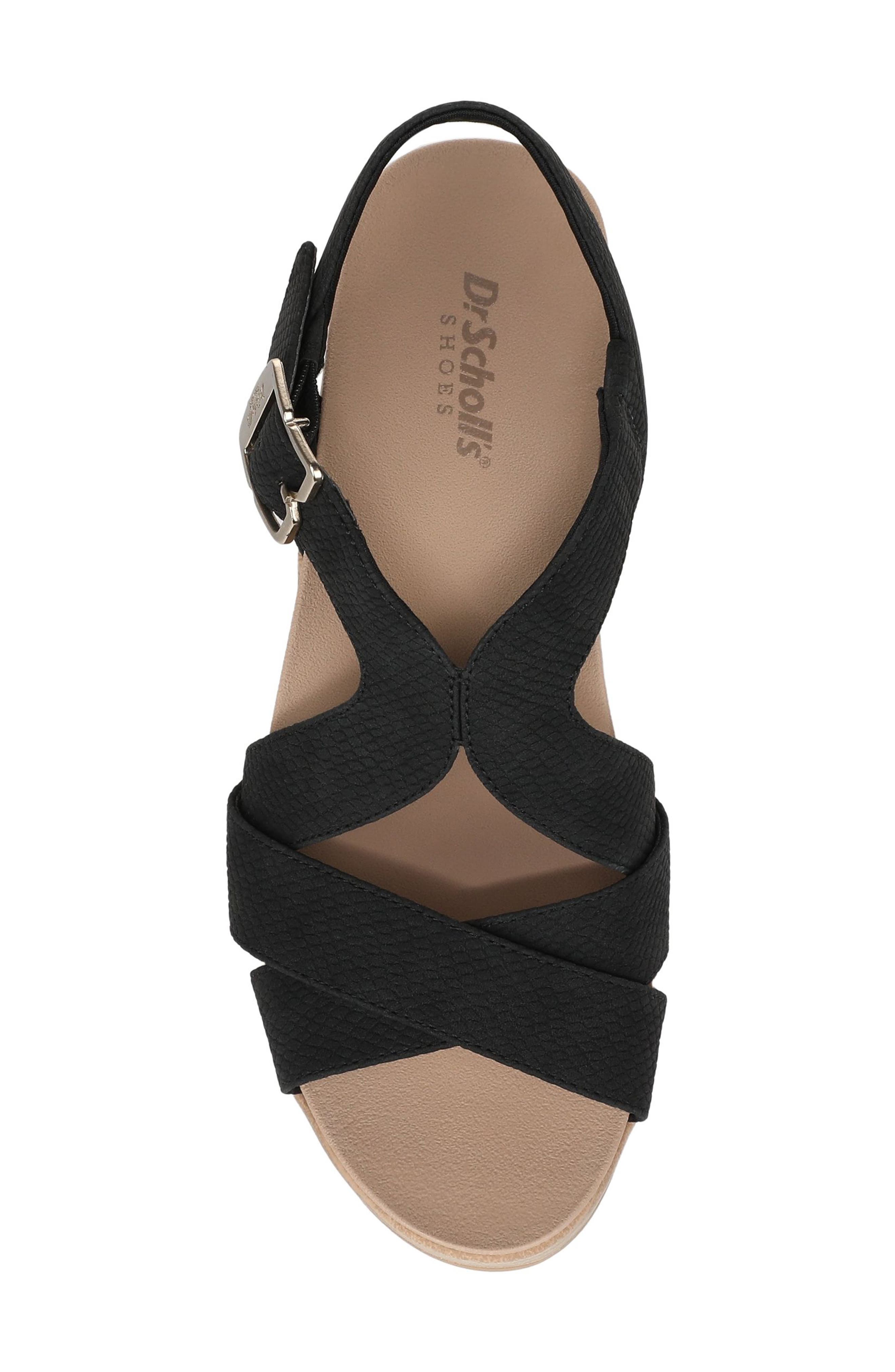 Dr. Scholl's Cali Beach Slingback Platfrom Wedge Sandal, Alternate, color, Black