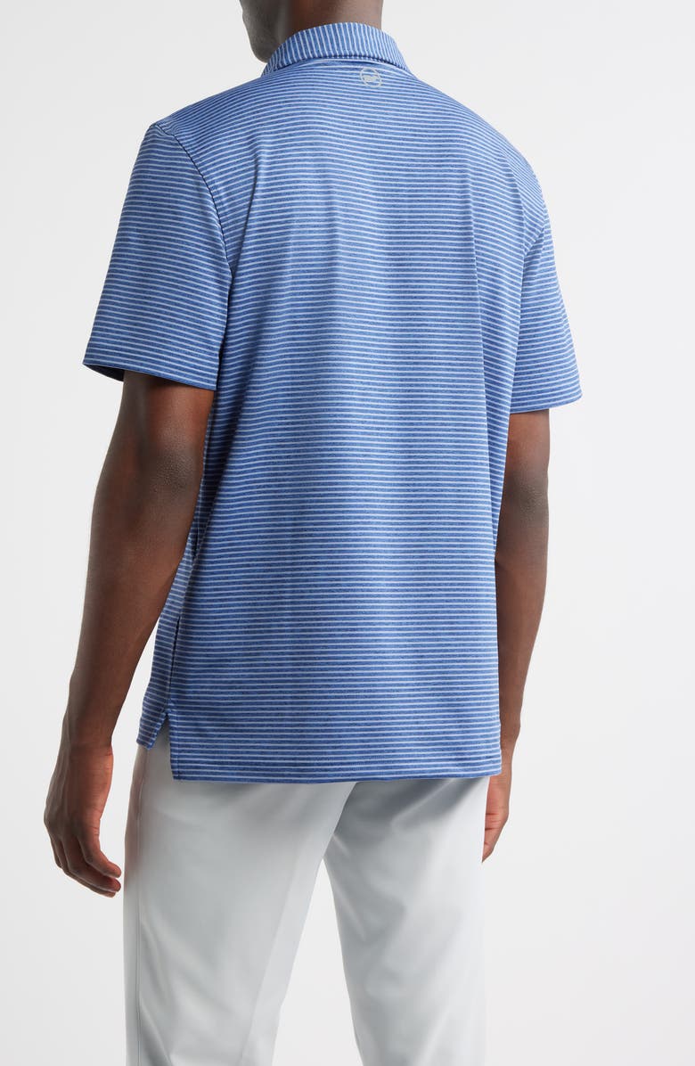 vineyard vines Stripe Sankaty Short Sleeve Performance Polo, Alternate, color, Blue/ Sum Evening