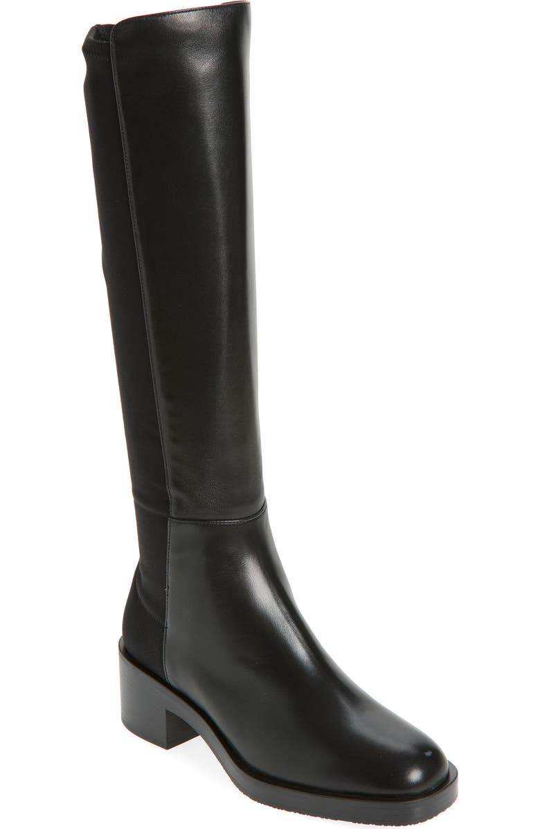 Stuart Weitzman Effortless Stretch Back Boot, Main, color, Black