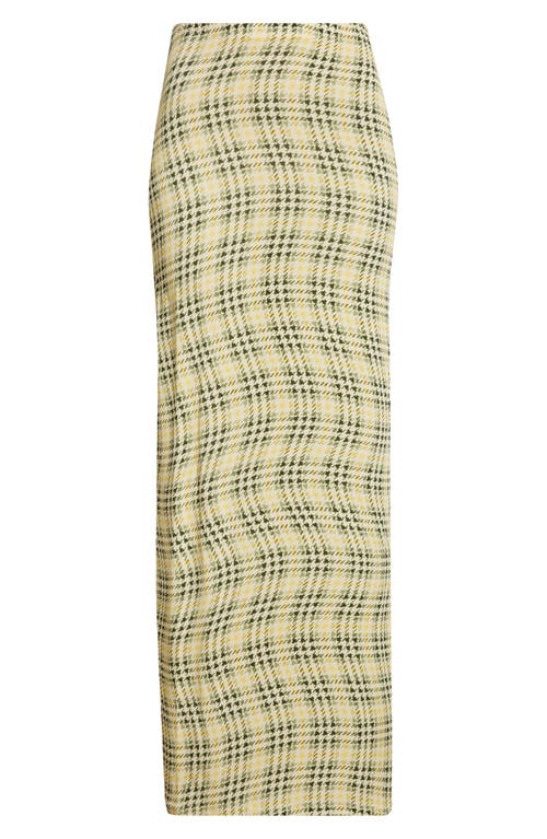 Shop Rabanne Jupe Plaid Maxi Skirt In Tartan/green/yellow