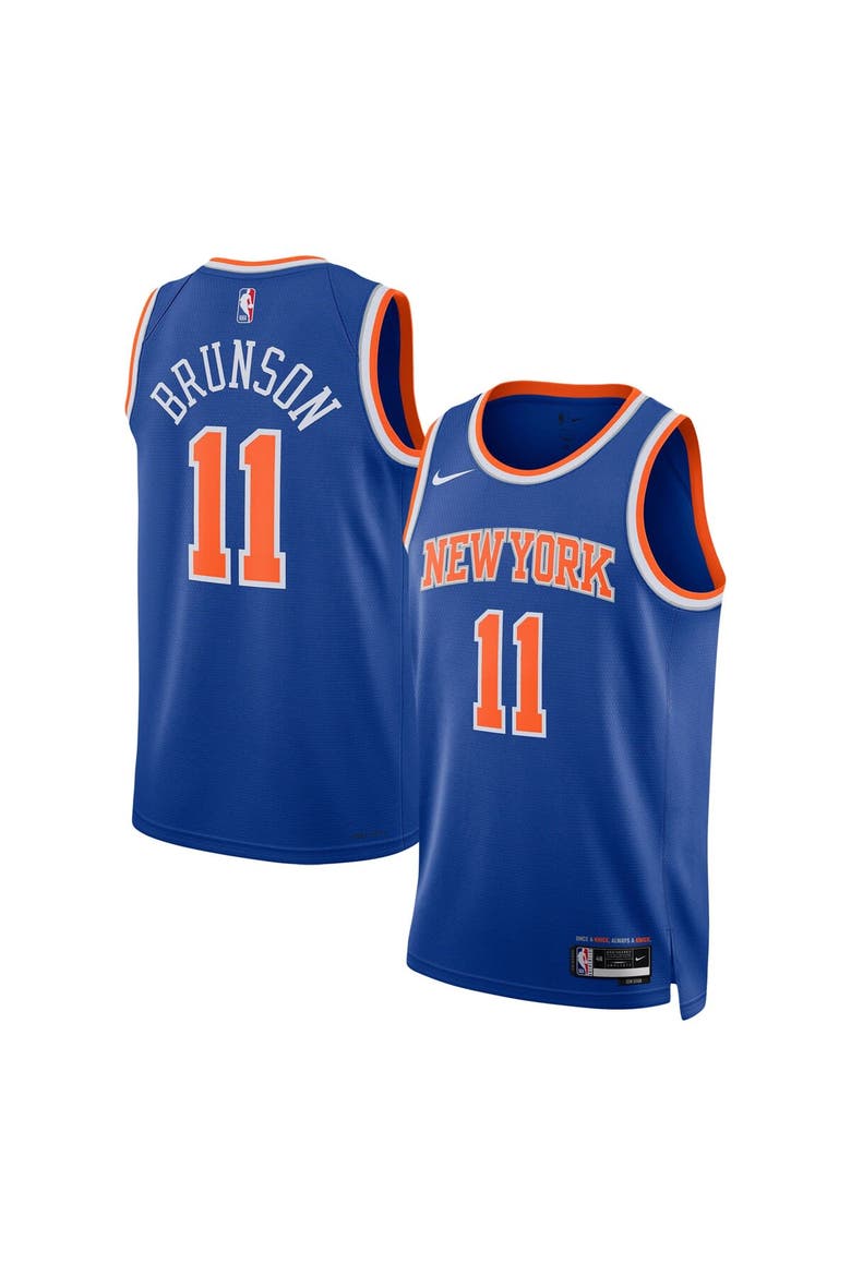 Unisex Nike Jalen Brunson Blue New York Knicks Swingman Jersey - Icon Edition, Main, color, Blue