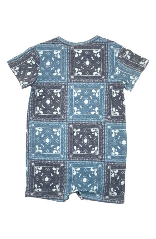 Shop Toby Bandana Print Romper, Hat & Sunglasses Set In Dusk