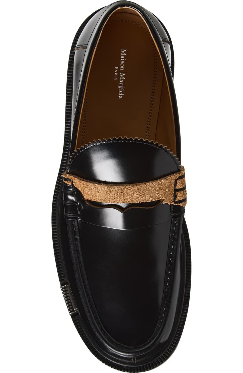 Maison Margiela Décortiqué Penny Loafer, Alternate, color, Black