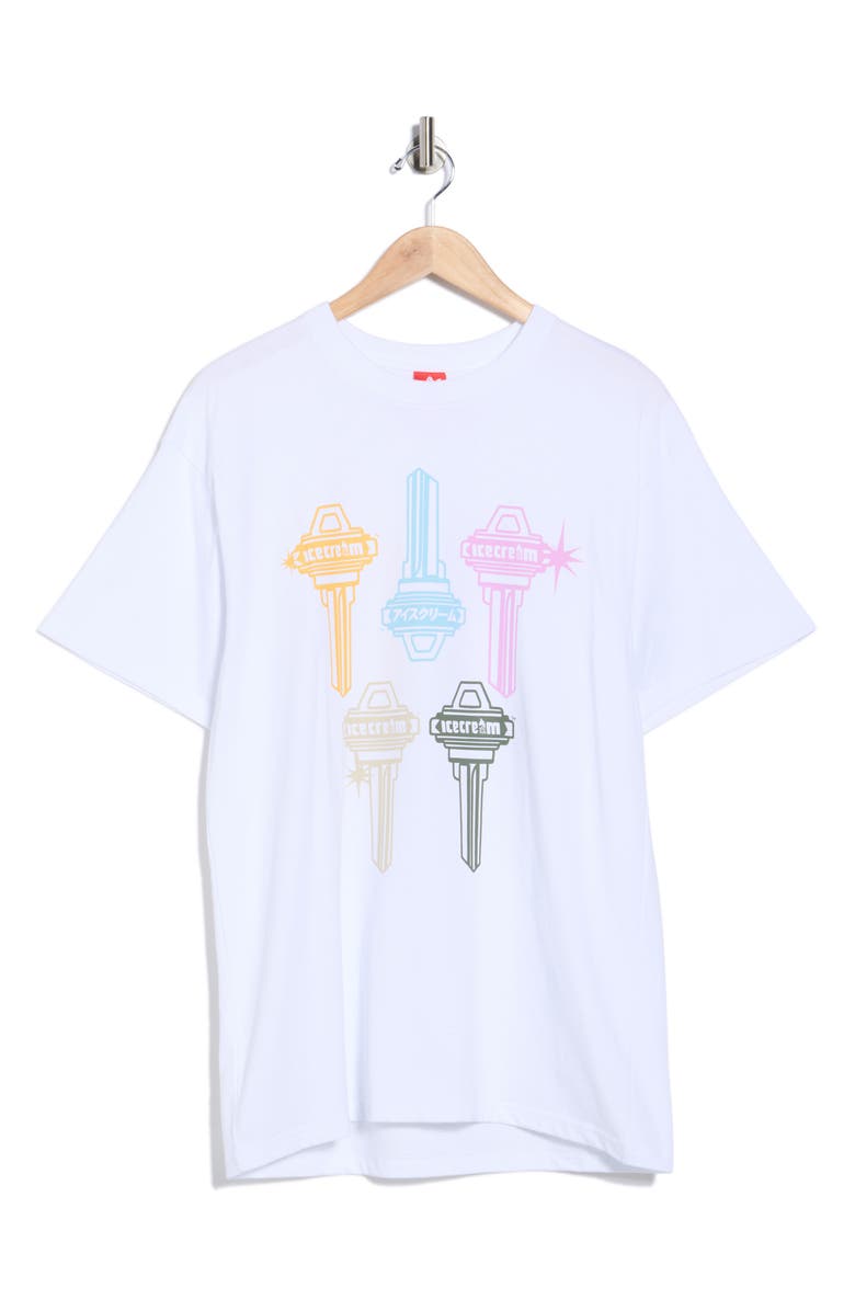 ICECREAM Keys Graphic T-Shirt, Alternate, color, White