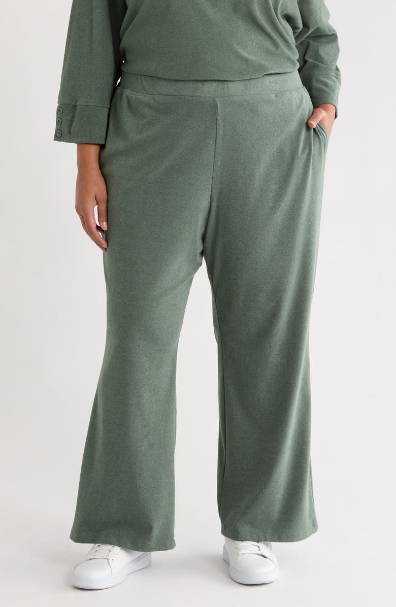 RUBY RD Heathered Pants, Main, color, Loden Heather