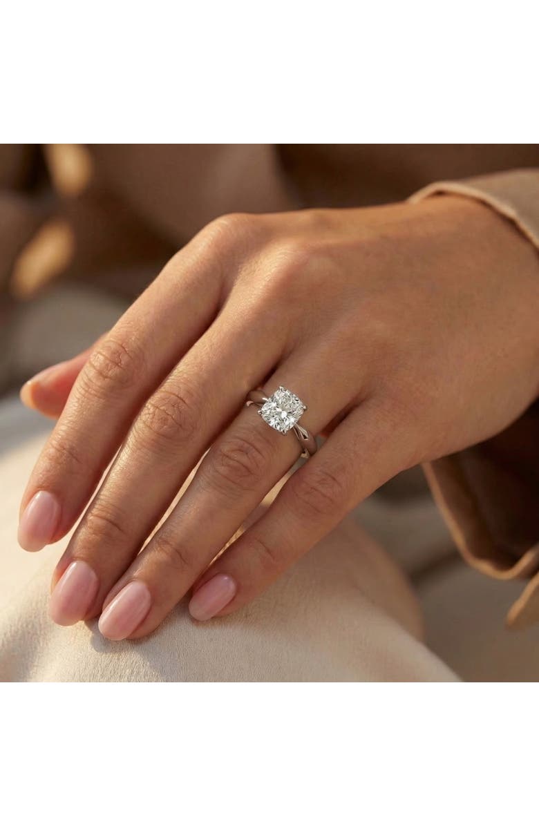 Bliss Diamond Certified 2Ct Cushion Solitaire Diamond Engagement Ring 14k Gold Lab Grown, Alternate, color, 14K White Gold