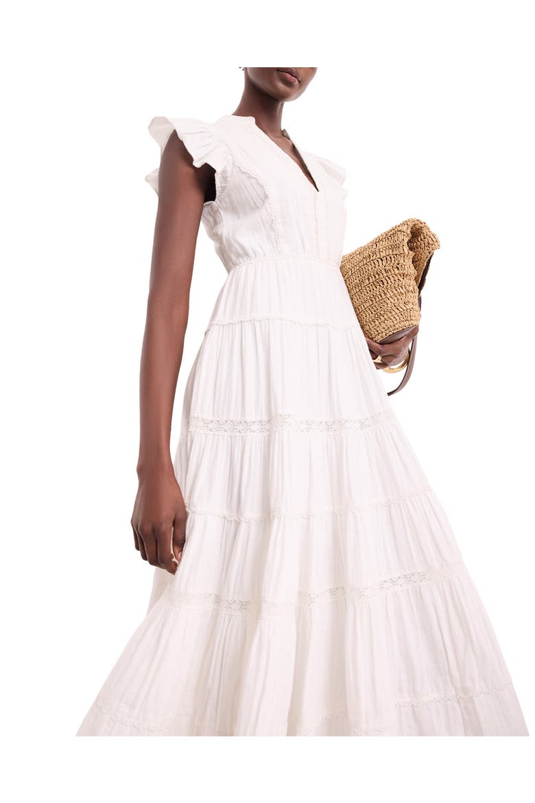 Cotton Cheesecloth Tiered Maxi Dress, Alternate, color, Ivory