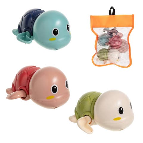 Floating Turtle Wind Up Bath Toy 3-Piece Set