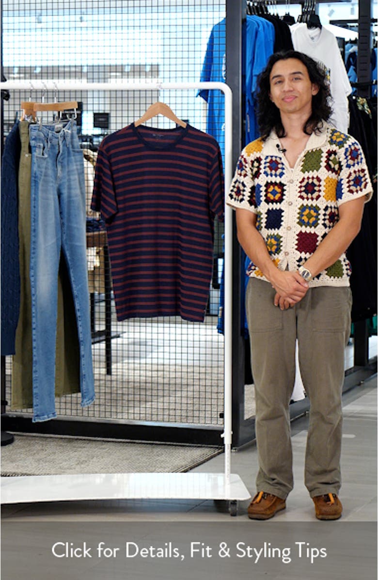 Bryce Stripe Crewneck T-Shirt, sales video thumbnail