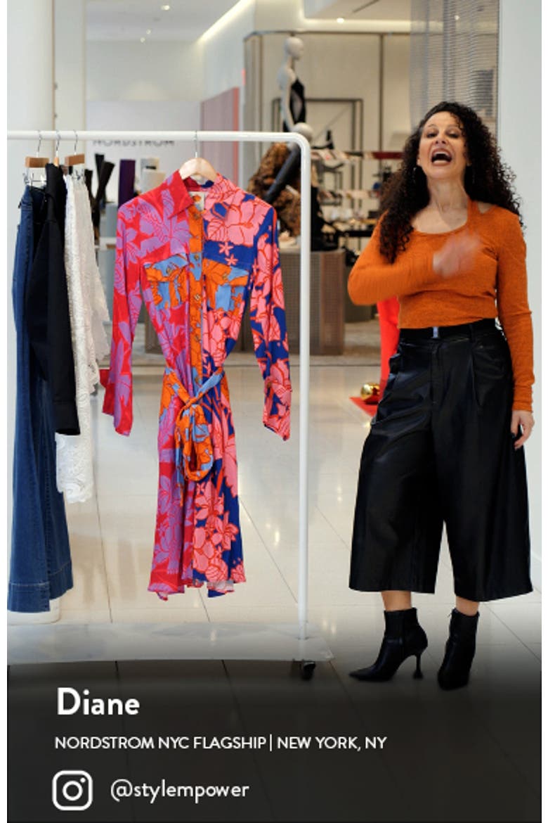 Floral Print Tie Waist Long Sleeve Midi Dress video