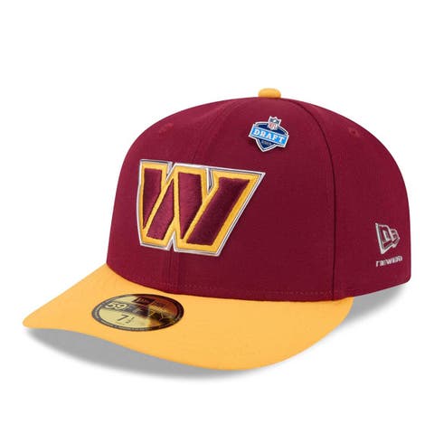 Men's New Era  Burgundy/Gold Washington Commanders 2026 NFL Draft Pre-Curved 59FIFTY Fitted Hat