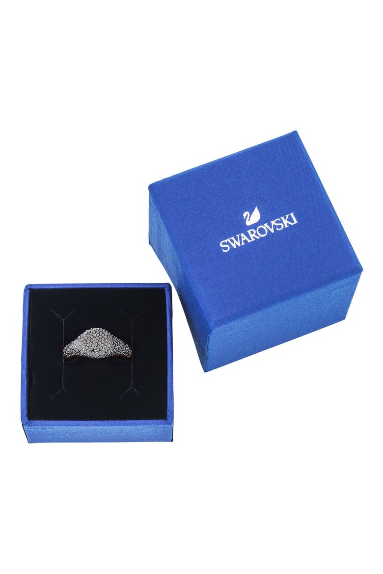 18K Rose Gold Plated Stone Signet Ring, Alternate, color, BLACK