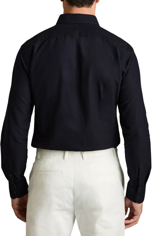 Reiss Mens Navy Greenwich Button-down Cotton Oxford Shirt In Blue