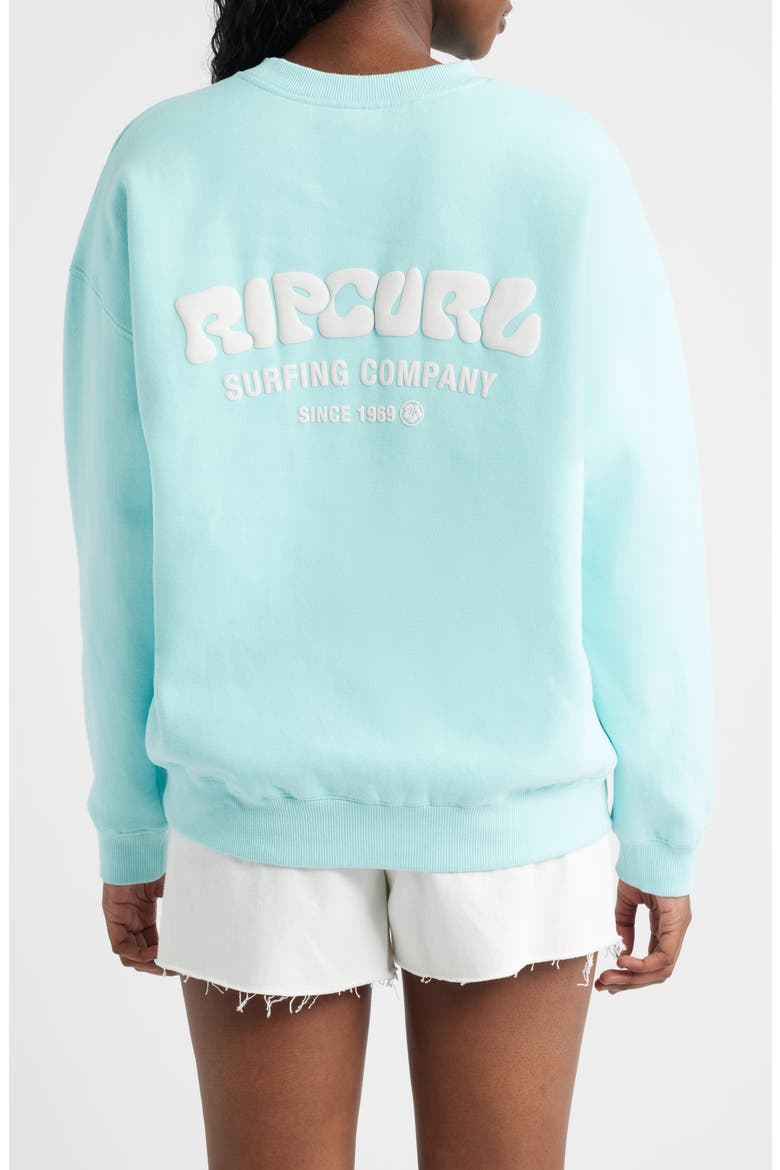 Surf Puff Logo Sweatshirt, Alternate, color, LIGHT SEA BLUE
