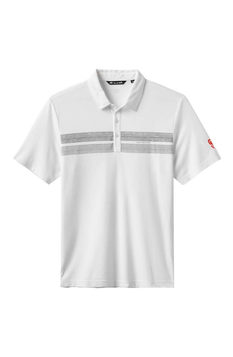 TravisMathew Men's TravisMathew White San Francisco Giants Top Recruit Tri-Blend Polo, Alternate, color, White
