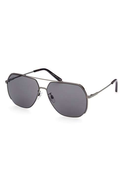Bally 63mm Oversize Pilot Sunglasses In Black