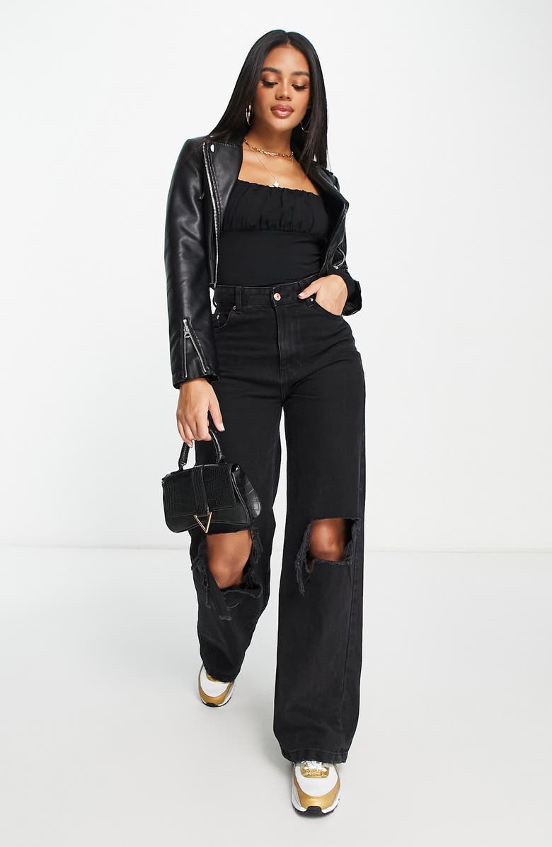 ASOS DESIGN Gathered Fine Wale Corduroy Top, Alternate, color, 