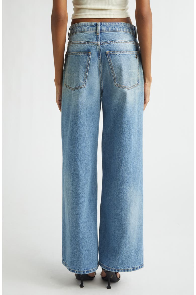 Crystal Ripped Relaxed Wide Leg Jeans, Alternate, color, MEDIUM BLUE