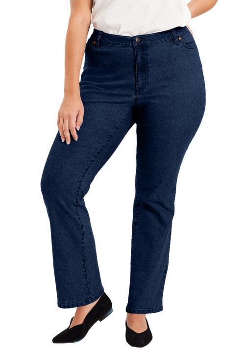 June + Vie Curvie Fit Bootcut Jeans In Blue