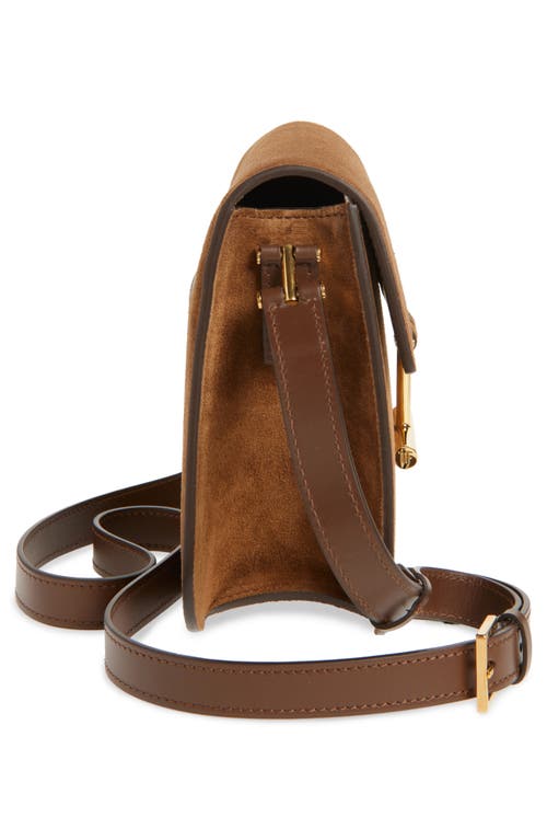 Tom Ford Mini Tara Suede Crossbody Bag In 1b033 Whisky