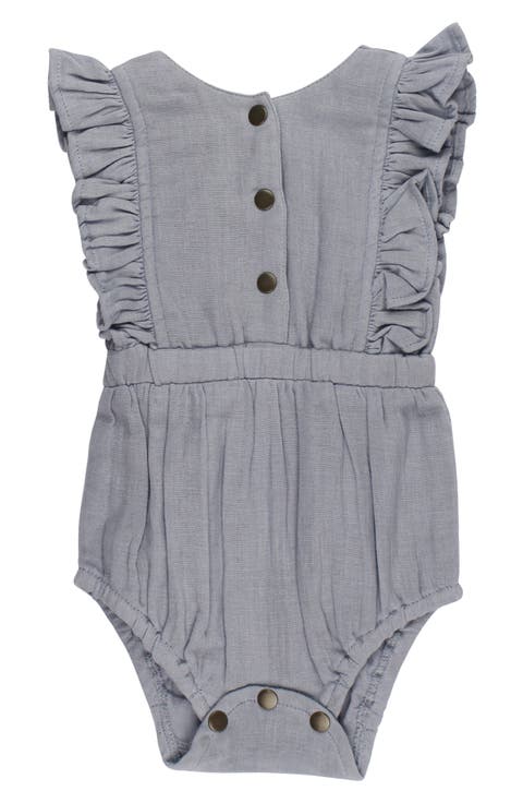 Ruffle Organic Cotton Gauze Romper (Baby)