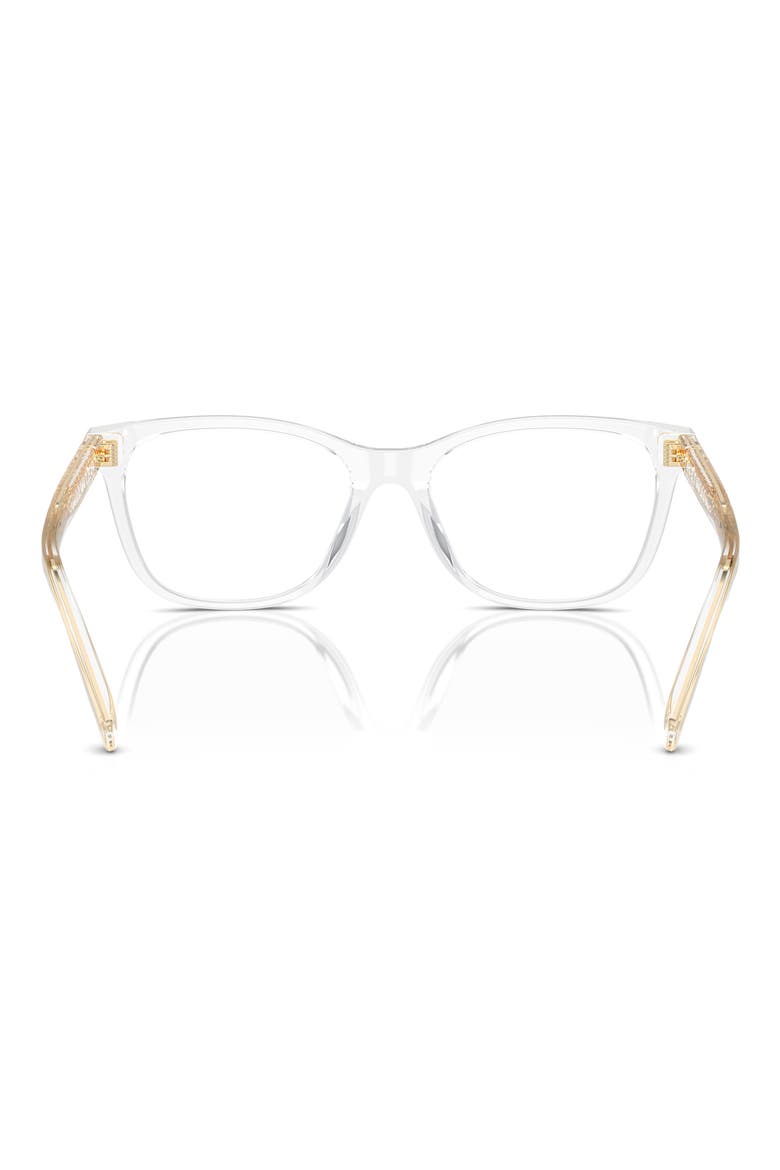 53mm Square Optical Glasses, Alternate, color, TRANSPARENT CLEAR / DEMO LENS