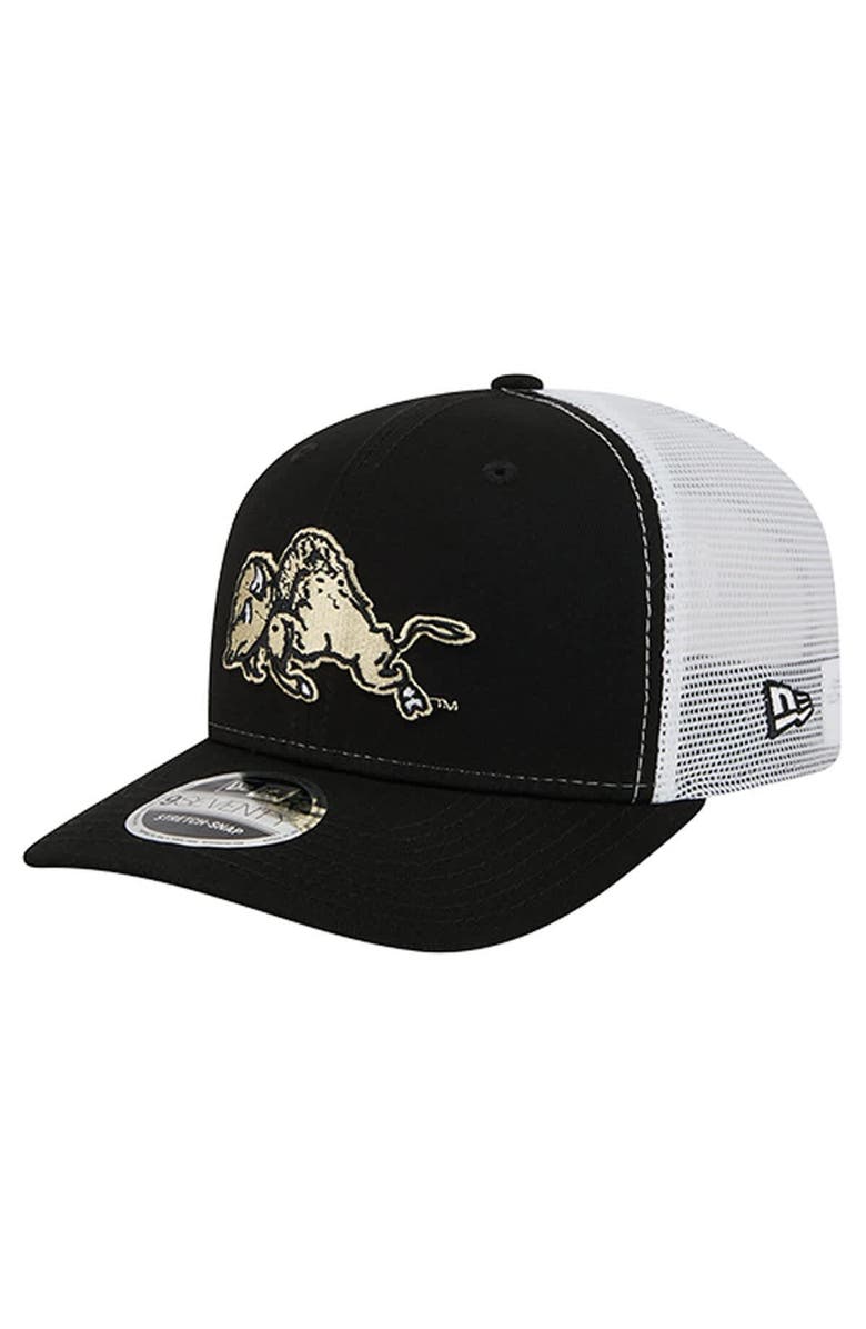 New Era Men's New Era  Black Colorado Buffaloes Team 9SEVENTY COOLERA Trucker Adjustable Hat, Main, color, Black