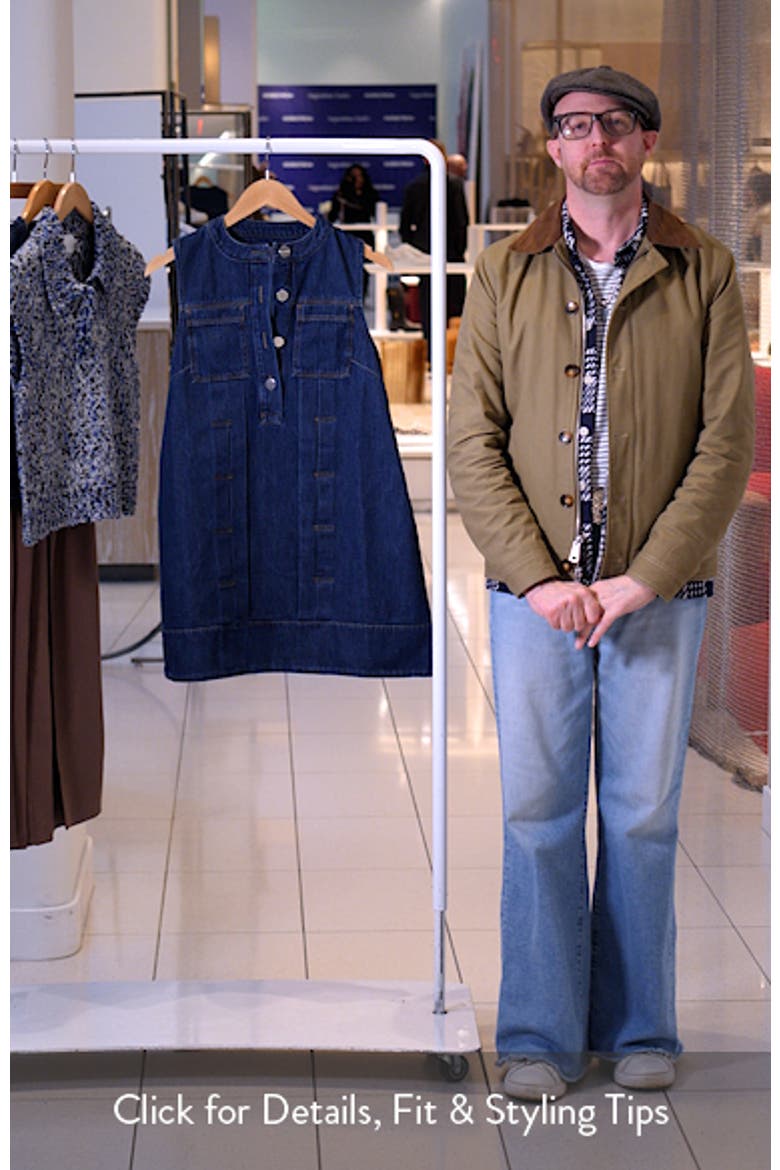 Rory Sleeveless Denim Shift Dress video