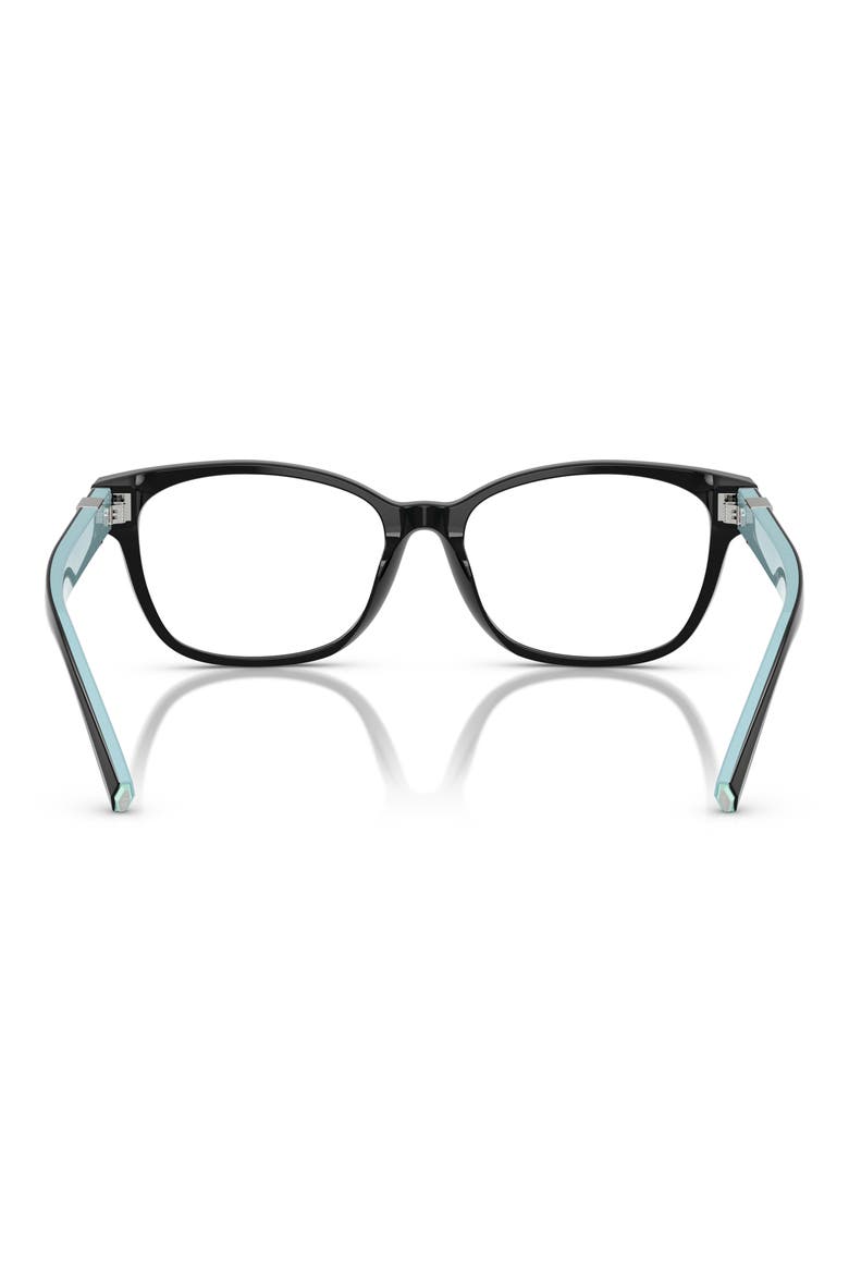 55mm Pillow Optical Glasses, Alternate, color, BLACK/ BLUE/ DEMO LENS