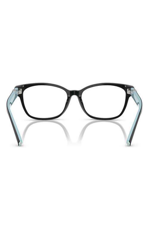 Tiffany & Co . 55mm Pillow Optical Glasses In Black/blue/demo Lens