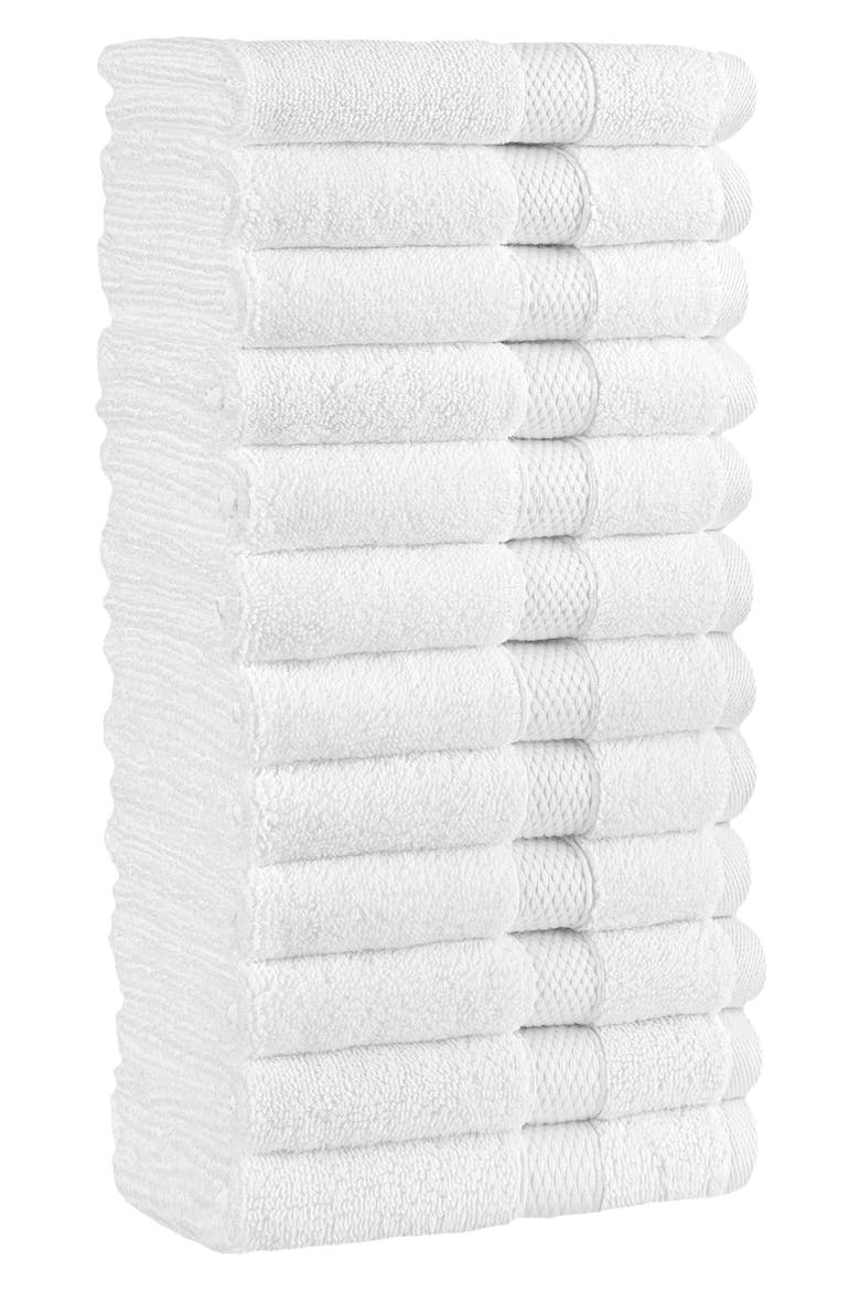 12-Pack Anovia Cotton Washcloths, Main, color, WHITE