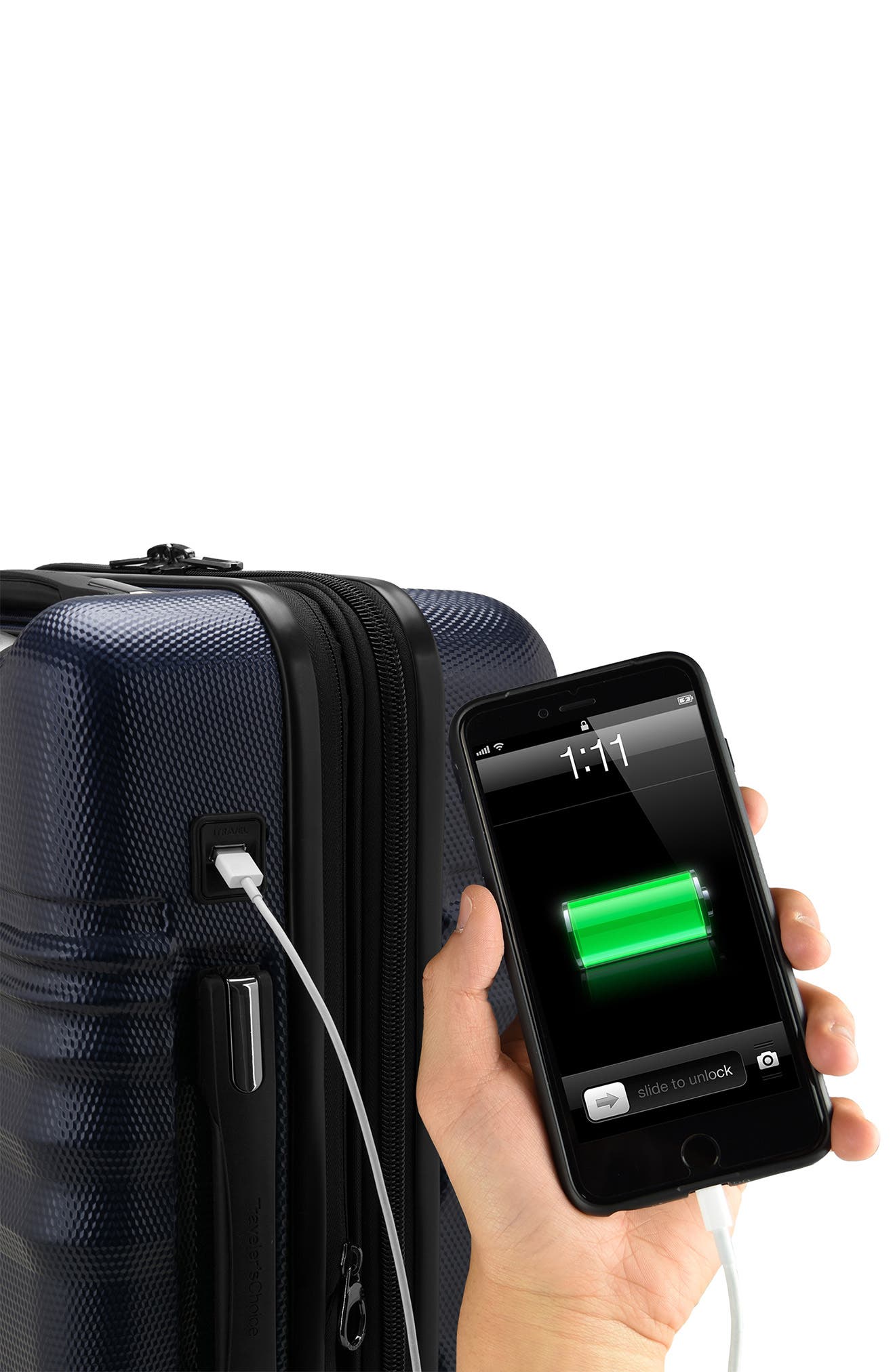 TRAVELERS CHOICE Pomona II 21" Durable Hardside Spinner Case, Alternate, color, 