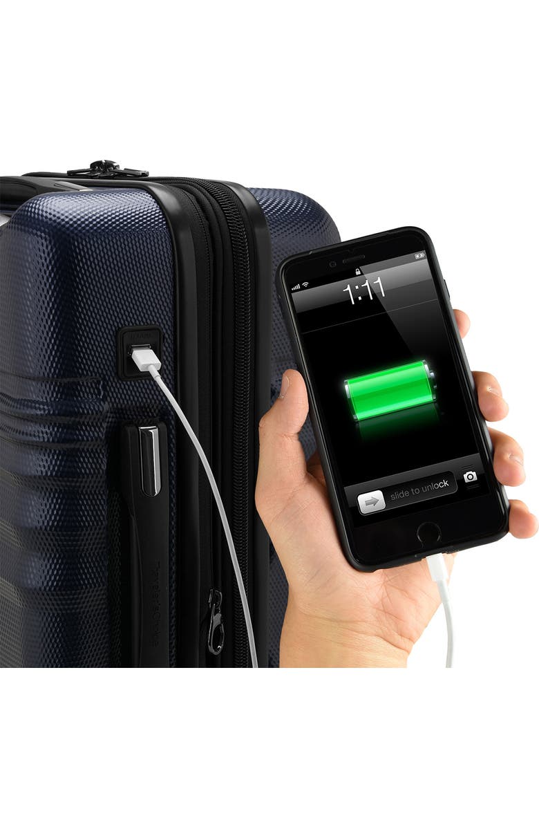 TRAVELERS CHOICE Pomona II 21" Durable Hardside Spinner Case, Alternate, color,